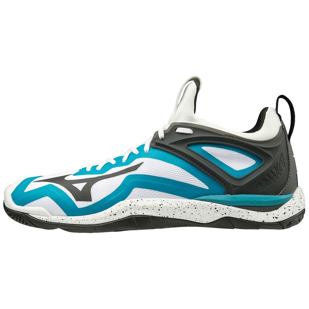 Mizuno Men's Handball Shoes WAVE MIRAGE 3 White/Black/Blue - IJYEDQF-40